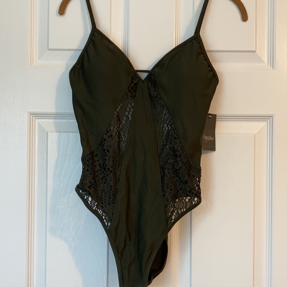 Olive One Piece Bathing Suit - Picture 4 of 6